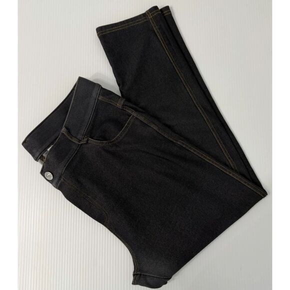 Yelete Women's Stretchy Pull On Skinny Cropped Jeggings Black - XL  (Fit 30x22) - Picture 3 of 9